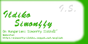 ildiko simonffy business card